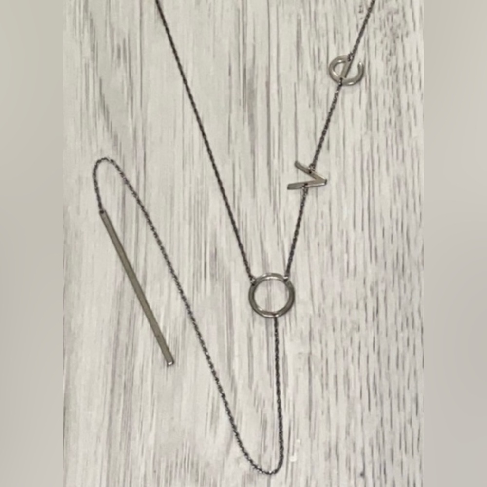 925 NYC Artist “LOVE” Drop Letters Necklace 20”Chain & 9”Drop ~BEAUTIFUL & RARE